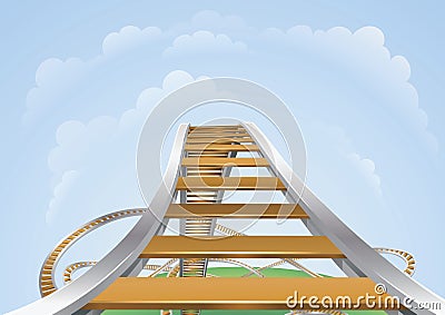 Roller coaster Vector Illustration