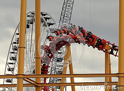 Roller coaster Stock Photo