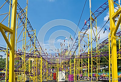 Roller coaster ride Stock Photo