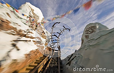 Roller coster motion blur Disney 2 Editorial Stock Photo