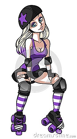 Roller Derby Jammer Vector Illustration