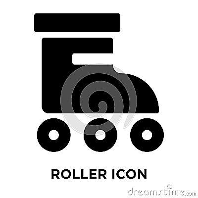 Roller icon vector isolated on white background, logo concept of Vector Illustration