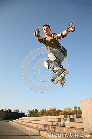 Roller jumps 5 Stock Photo