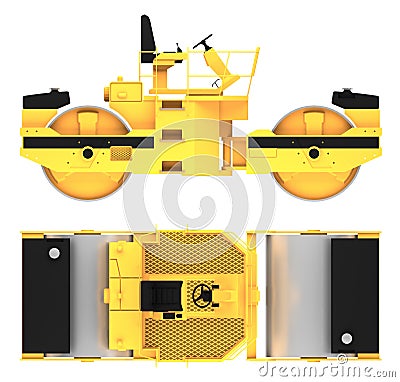 Roller machine 3d rendering Stock Photo