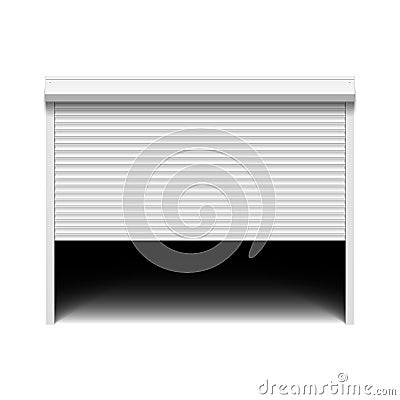 Roller shutter garage door Vector Illustration
