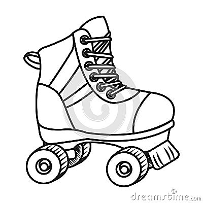 Roller skate cartoon Vector Illustration