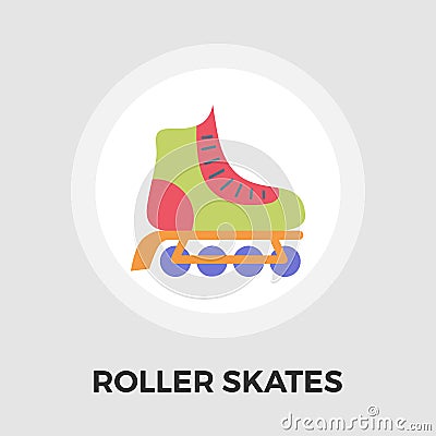 Roller skate vector flat icon Vector Illustration