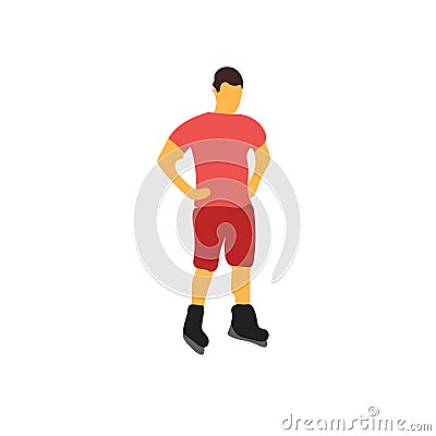 Roller skater icon vector isolated on white background, Roller skater sign , standing human or people cartoon character Vector Illustration