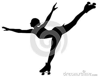 Roller skater silhouette Stock Photo
