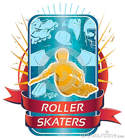 Roller Skaters Design Vector Illustration