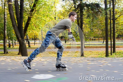 Roller skating Stock Photo