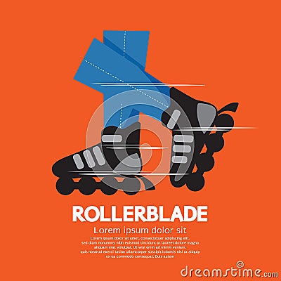 Rollerblade or Roller Skates Vector Illustration