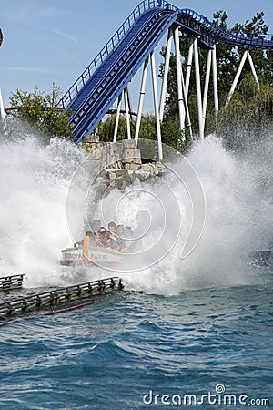 Rollercoaster in Europa Park Editorial Stock Photo