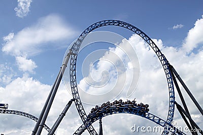 Rollercoaster in Europapark Editorial Stock Photo