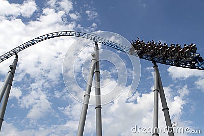 Rollercoaster in Europapark Editorial Stock Photo