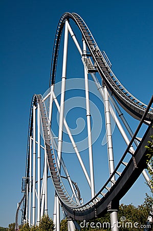 Rollercoaster in Europapark Rust, Germany Editorial Stock Photo