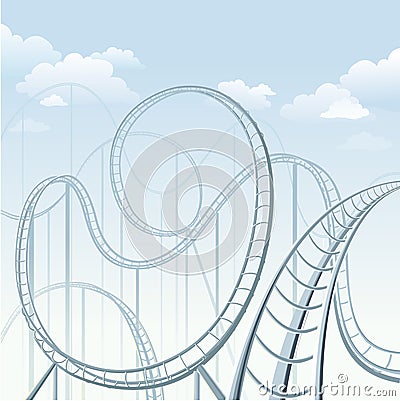 Rollercoaster Vector Illustration