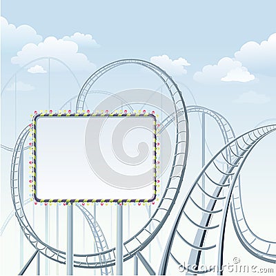 Rollercoaster Vector Illustration
