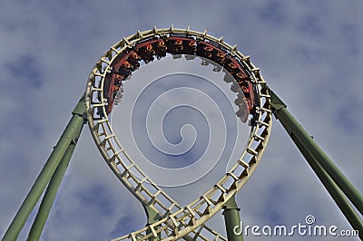 Rollercoaster looping Editorial Stock Photo