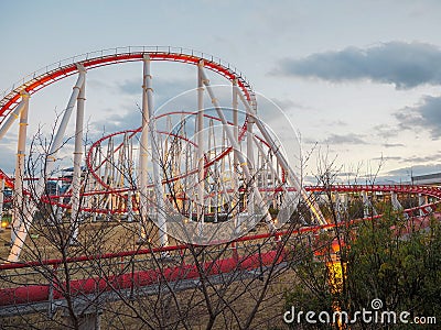 Rollercoaster at Nagashima resort in Japan Stock Photo