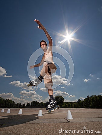 Rollerskater Stock Photo