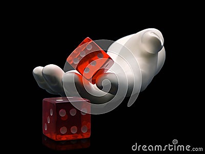 Rolling the Dice Stock Photo