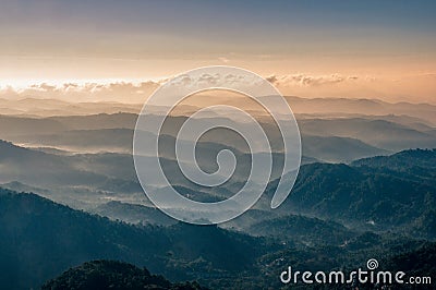 The rolling hills of Munnar province, Kerala India Stock Photo