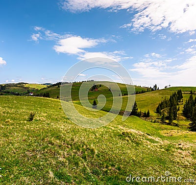 Rolling hills of Podobovec valley Stock Photo