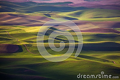 Rolling hills spring Stock Photo