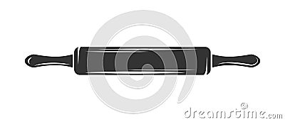 Rolling pin isolated on white background Vector Illustration