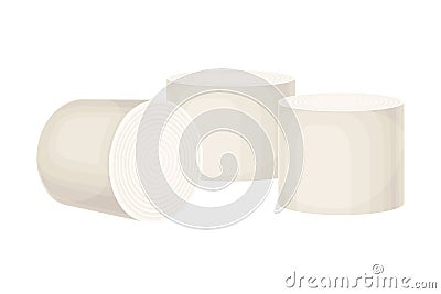 Rolls of Paper as Manufactured Product Vector Illustration Vector Illustration