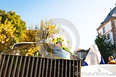 Rolls-Royce British luxury car with the Spirit of Ecstasy bonnet Editorial Stock Photo