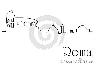 Roma capital city Vector Illustration