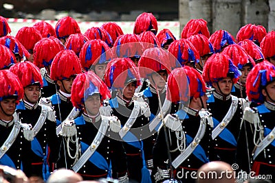 Roma Military participants at the parade. Editorial Stock Photo