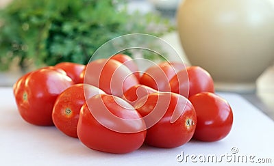 Roma Tomatoes Stock Photo