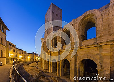 Roman Amphitheater - Arles - South of France Stock Photo