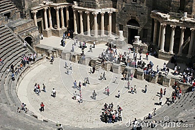 Roman amphitheater, Bosra, Syria Stock Photo