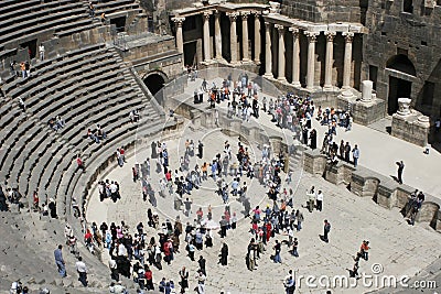 Roman amphitheater, Bosra, Syria, Middle East Stock Photo