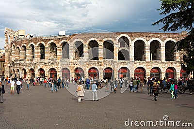 Roman amphitheater in Verona, Italy. Editorial Stock Photo