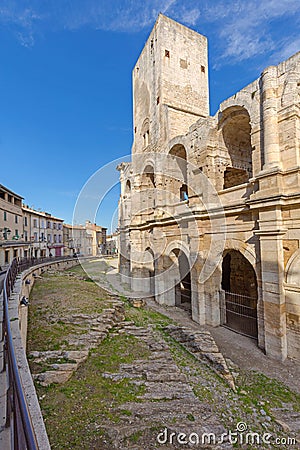 Roman Amphitheatre Arles Editorial Stock Photo