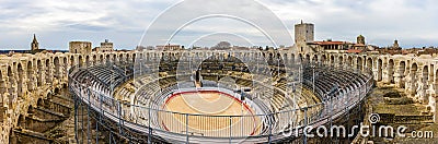 Roman amphitheatre in Arles - UNESCO heritage in France Stock Photo