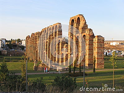 Roman Aqueduct - Merida - Spain Stock Photo