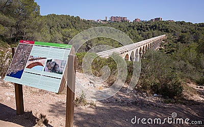 Roman Aqueduct Tarragona, Spain Editorial Stock Photo