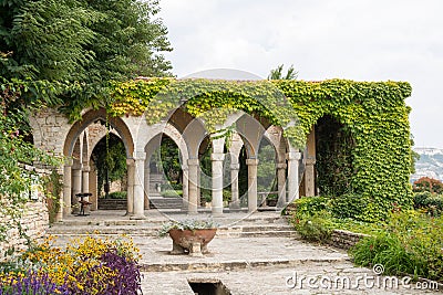 Roman bath in the yard of Balchik palace, Bulgaria Stock Photo