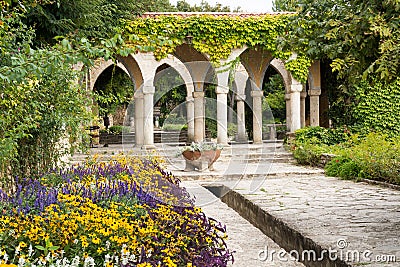 Roman bath in the yard of Balchik palace, Bulgaria Stock Photo