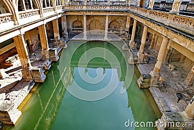 Roman Baths in Bath, England Stock Photo