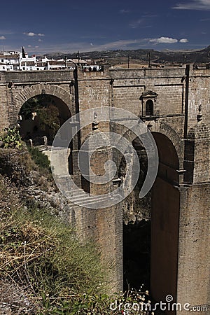 Roman bridge Puente Nuevo in Ronda Stock Photo