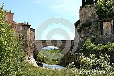 Roman bridge of Vaison-la-Romaine, France Stock Photo