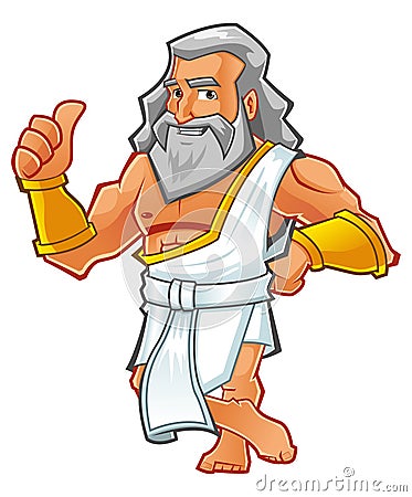 Roman Cartoon Character Vector Illustration