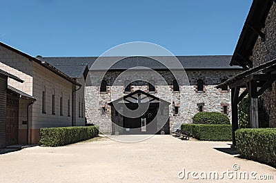 Roman castle Saalburg, view to the interior of the complex, Germany Stock Photo